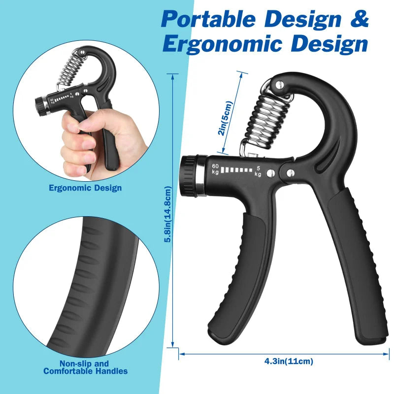 5-60KG Hand Grip Strengthener Gym Equipment Gripper Forearm Exerciser Grips Exercise Hands And Fingers Trainer Muscle Fitness