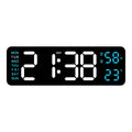 Digital LED Alarm Clock with Calendar,Temperature and Humidity. Acrylic or Mirror Surface Selectable. Desk Clock or Wall Hanging