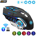 Rechargeable Wireless Mouse Gaming Computer Silent Bluetooth Mouse USB Mechanical E-Sports Backlight PC Gamer Mouse For Computer