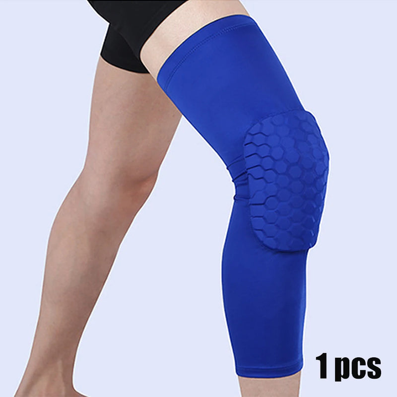 1 PC Compression Knee Pads Long Leg Sleeves Brace Knee Support Protection for Basketball, Football, Volleyball, Running, Cycling